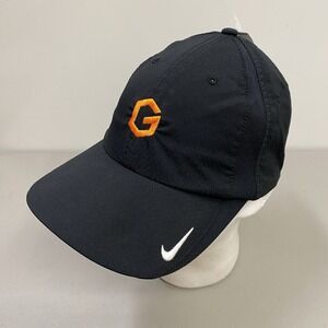 New NIKE Golf 247077 Black Orange G Logo Unstructured Sphere Cap Dri-Fit Hat NWT